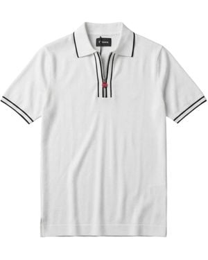 Kiton Tops ,Wit ,Leer Polo