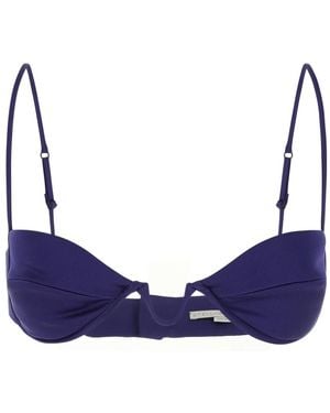 Stella McCartney Wired Satin Bra Top - Blauw