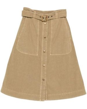 Moncler Rokken ,Katoen Midi Rok - Naturel