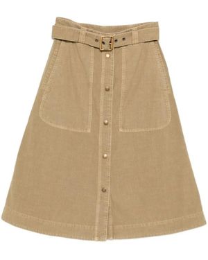 Moncler Rokken ,Katoen Midi Rok - Naturel