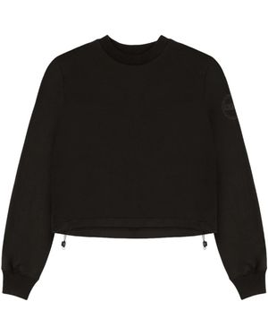 Colmar Hoodies & Sweatvesten ,Zwart ,Katoen Zwarte Fluweeltrui