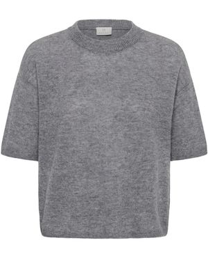 Kaffe Round-Neck Knitwear - Gris