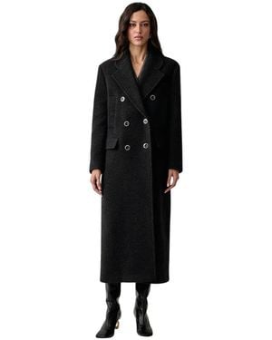Pinko Zweireihiger Mantel - Schwarz