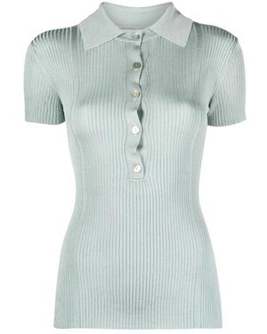 Aeron Blauwe Geribbelde Poloshirt - Groen