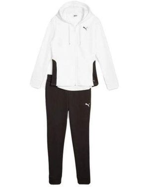 PUMA Klassische Kapuzen-Zip-Trackjacke - Weiß