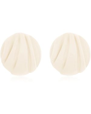Chloé Pleats Clip-On Ohrringe - Natur