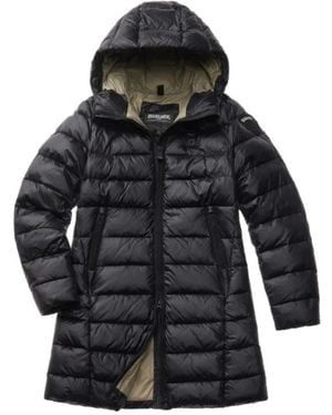Blauer Abrigo Acolchado Negro Con Capucha, Mujer, Talla