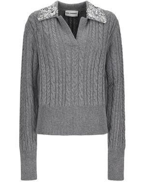 Des Phemmes V-Neck Knitwear - Gris
