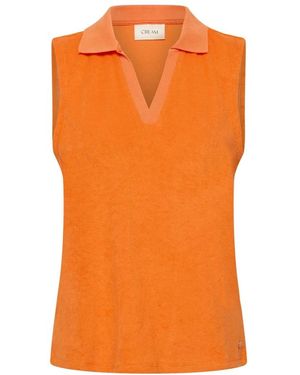 Cream Tops ,Oranje ,Mouwloze Tops