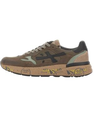 Premiata Schoenen ,Bruin ,Suède Mick 01 8436