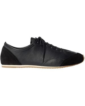 Lemaire Schoenen ,Zwart ,Katoen Gummy Grip Sneakers