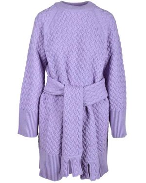 Erika Cavallini Semi Couture Knitted Dresses - Purple
