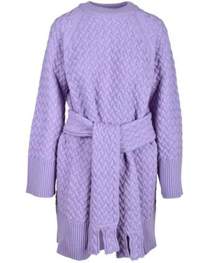 Erika Cavallini Semi Couture Knitted Dresses - Purple