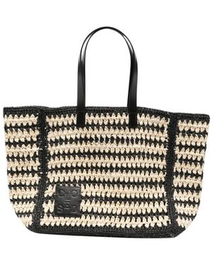 Closed Tassen ,Zwart ,Straw Tote Bag