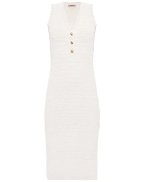 Twinset Knitted Dresses - White