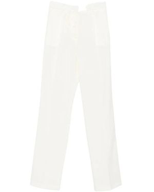 Elisabetta Franchi Hose Aus Gabardine-Stoff - Weiß