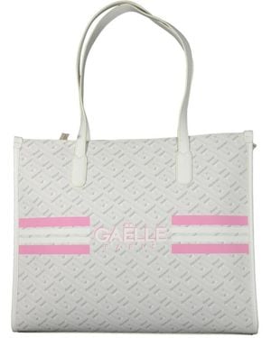 Gaelle Paris Gaelle paris borsa donna maxi shopper ecopelle saffiano gaacw00092 colore bianco - Grigio