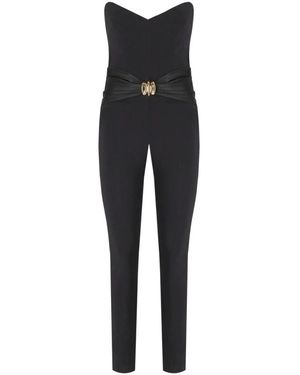 Elisabetta Franchi Herzogin Band Schleife Jumpsuit - Schwarz