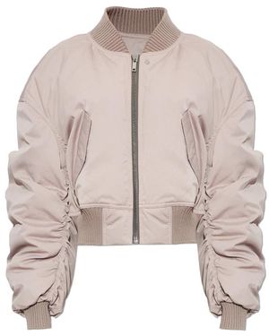 Rick Owens Gewatteerde Bomberjack - Bruin