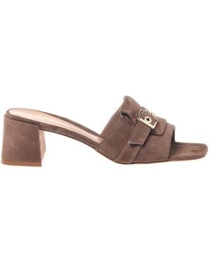 Baldinini Schoenen ,Bruin ,Leer Suede Mule