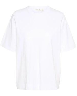 Inwear Tops ,Wit ,Katoen Witte Boxy Top Met Halve Mouwen