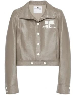 Courreges Re-Edition Vinyl Jacke - Grau