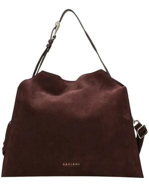 Orciani Tassen ,Bruin ,Leer Trinity Midi Schoudertas