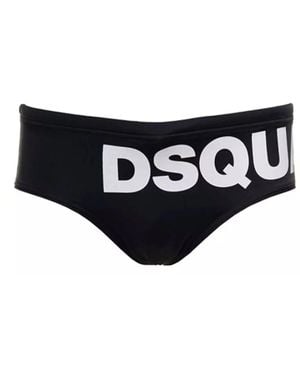 DSquared² Zwarte Logo Zwembroek
