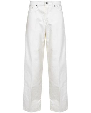 Haikure Jeans ,Wit ,Katoen Bethany Twill 45 Wide-Leg Jeans