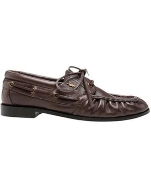 Saint Laurent Boat Shoes - Brown