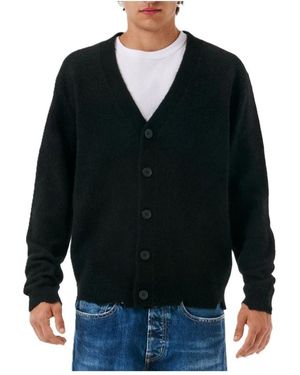 CYCLE Cardigan Plain Knit Alpaca - Schwarz