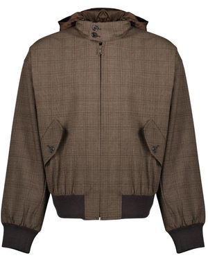 Prada Geruite Wollen Jas - Bruin