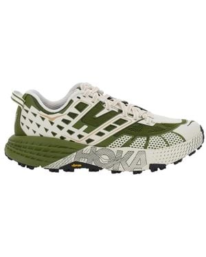 Hoka One One Grüne Speedgoat Sneakers Mit Geometrischem Motiv