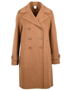 Aspesi Double-Breasted Coats - Marrone