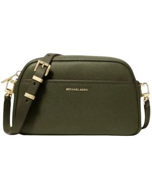 Michael Kors Jet Set Kleine Leder Kamera Umhängetasche - Grün