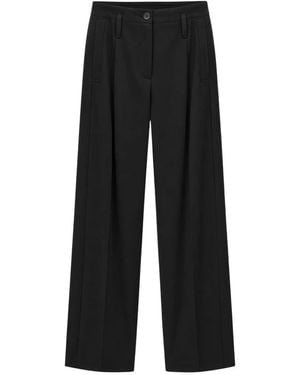 Tela Broeken ,Zwart ,Wol Tailored Wide Broeken