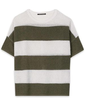 Luisa Cerano Kurzarmpullover - Grün