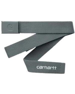 Carhartt Accessoires ,Groen ,Polyester C-Logo Belt Tonal - Grijs