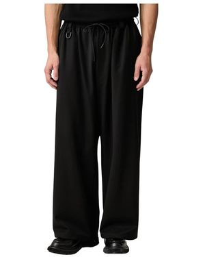 Y-3 Wollhose Mit Geradem Bein - Schwarz