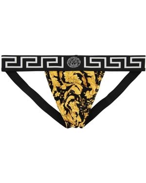 Versace Ikonischer Suspensorium Im Barock-Stil - Schwarz