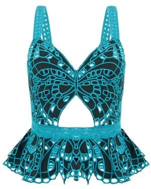 Alberta Ferretti Sleeveless Tops - Blue