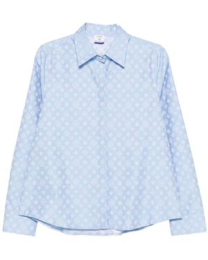 CASABLANCA Hemd Mit Monogramm-Muster - Blau