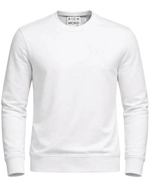John Richmond Sweatshirt Met Grafische Print - Wit