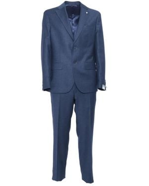 Lubiam Single Breasted Suits - Blue