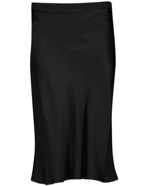 Ami Paris Rokken ,Zwart ,Satijn Satijnlook Midi Rok