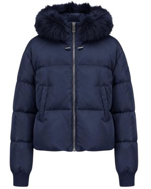 Pinko Jassen ,Blauw ,Nylon Giacca Marinara