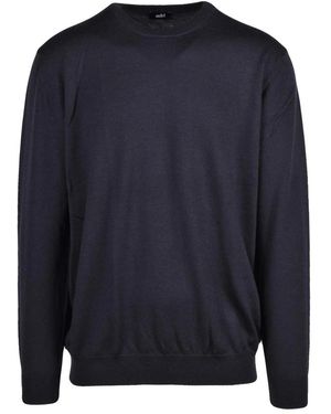 Add Round-Neck Knitwear - Blue