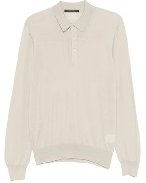 Tagliatore Gebreide Polo - Wit