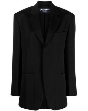 Jacquemus The Blazer Met Enkele Rij Knopen - Zwart