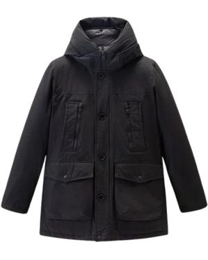 Woolrich Jassen ,Zwart ,Arctic Parka Windstopper Gore-Tex - Blauw